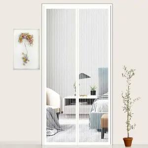 (홈쉴드) 해충차단 현관 자석 문 모기장(100x210cm) (화이트)