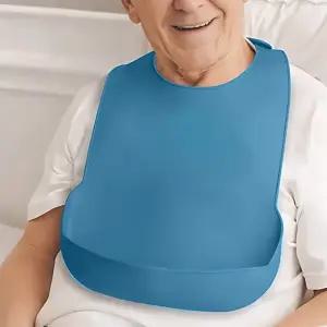 성인 실리콘턱받이 노인 환자 어른 식사용 방수 턱받이