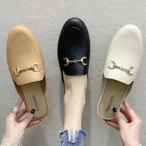 둥근코 장마철 젤리슈즈 블로퍼 여성 단화 뮬 슬리퍼 SD059