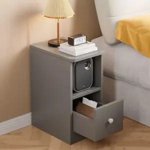 침실 초미니협탁 선반 기본형 테이블 안방 20X30X40CM 사이드테이블 깊은 서랍 블랙