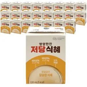 영양한잔 밥알없는 저당식혜 120ml,24개 아이 부모님간식