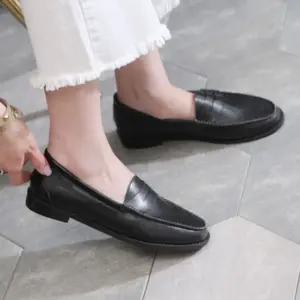 여성 스티치라인 페니 우드굽 발편한 여자 로퍼Y gSo7+8agE