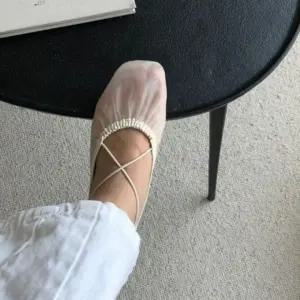 포뇨4  스트랩 밴딩 발등고정 시스루 발레리나 플랫슈즈 6SS