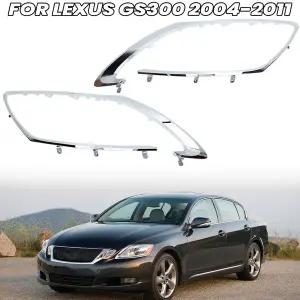 호환  Lexus GS GS300 GS350 GS400 GS430 GS450h GS460 2004-2011 자동차 용 전면 헤드 라이트 크롬 프레임