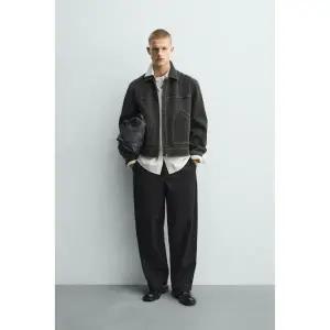 ZARA 페이크 워싱 스티치 재킷 - 다크 그레이