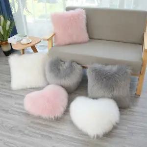 퍼 쿠션 사각 하트쿠션커버 침대 등 쿠션솜포함 소파 쿠션 등 침대 커버 인테리어 홈 방석 예쁜 무지