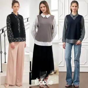 에꼴드파리 레이어링 블라우스 3종