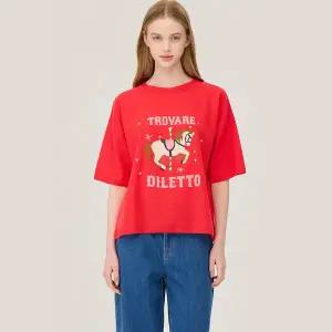 [베네통](신세계 사우스시티)회전목마 자카드 반팔 니트 (BAKP03541)