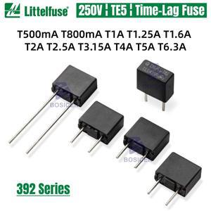 5개입  리틀퓨즈 250V TE5 타임래그 퓨즈 T500mA T1A T1.25A T2A T3.15A T4A T6.3A 392 시리즈 사각