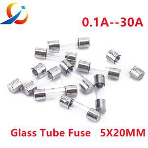 20PCS 유리관 퓨즈 5X20MM 0.1A0.2A0.25A0.5A1A2A3A3.15A4A5A6A8A10A12A15A20A25A30A 250V 고속 블로우