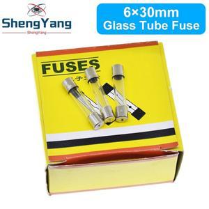 TZT 100PCS 6x30mm 고속 블로우 유리관 퓨즈 0.25A 1A 2A 3A 3.15A 4A 5A 6A 7A 8A 250V