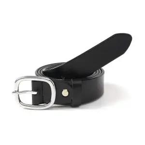 [골드스마일]TBZ 블랙 실버 소가죽 여성 포인트 벨트 S-5 정장룩벨트
