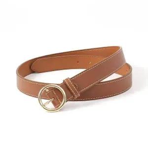 [골드스마일]TBZ 카멜 소가죽 여성 포인트 벨트 S-7 패션벨트 바지벨트