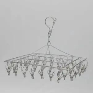 스텐 빨래집게 사각 미니건조대 40구 베란다건조대 스