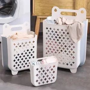 화장실 벽걸이 실리콘 접이식 빨래 바구니 바스켓 빨래망 세탁망 빨래통 빨래함 수거함_24620961