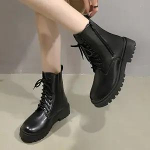 여성 통굽 캐주얼 워커 발목 패션 편한 앵클 부츠