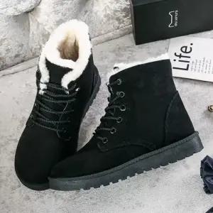패션 3컬러 하이탑 워커 털 겨울 부츠 - 퍼 신발