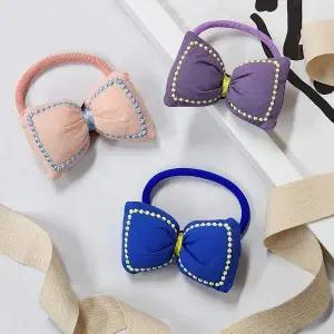 [콩심팥심]ZF 나비 머리끈 린넨