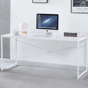 베이직 일자형 책상 1600x600 화이트 오피스 테이블 책상