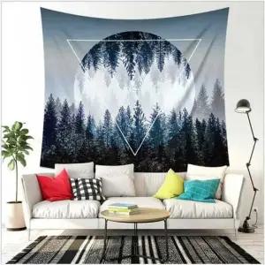 월 데코 역삼각달숲 패브릭 가림막포스터 패브릭가림막