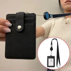 목걸이 ZF 블랙 사원증 카드지갑 케이스 릴홀더