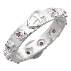 새겨드림판촉 스꼬띠나 천주교 패션 묵주 은반지(국내제조)