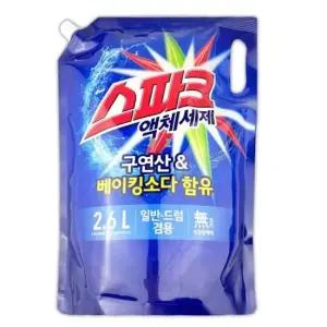 스파크 세탁 세제 2.6l 세탁기 액체 세제 일반 드럼용 세탁세제 액체세제