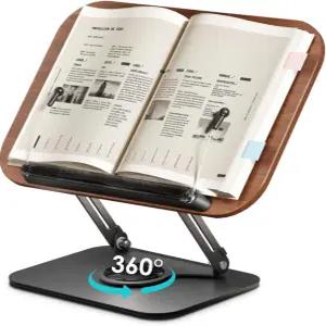 독서용 Viozon 책꽂이 높이 및 교과서 가능 레시피 조절 킨들 DW용 베이스 각도 360° 경량 태블릿 사무실