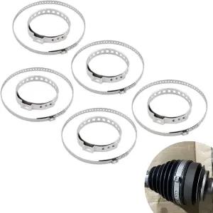 RGOAANC 10PCS CV 부트 클램프 조인트 키트 스테인리스 스틸 조절식 드라이브 샤프트 액슬 밴드 범용