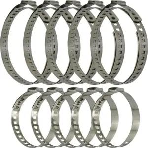 LAINLOY 10PCS CV 조인트 부트 클램프 키트 스테인리스 스틸 조절식 드라이브 샤프트 액슬 스티어링 기어