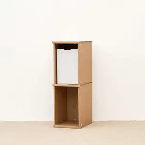 [유토피아]종이책장ㅁㅁㅂㅂ 2단(가로25) 책장 종이가구 페이퍼팝 골판지 수납