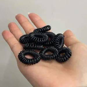 전화선 머리고무줄 ZF 스프링머리끈 10P 블랙