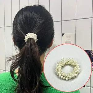 진주머리끈 화이트펄 ZF 곱창밴드 고무줄 묶음머리
