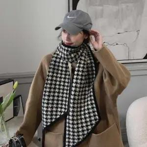 머플러 니트목도리 하운드 체크 2컬러 겨울 방한 사선 WFG2SWO