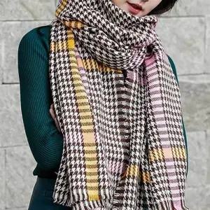 브라운 체크 머플러 겨울머플러 가을머플러 WFG28E1