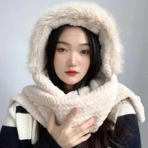 머플러 코지데잇 후드 베이지 후드숄머플러 WFG29BO