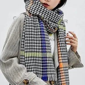 체크머플러 여성머플러 체크목도리 여자목도리 WFG28DV