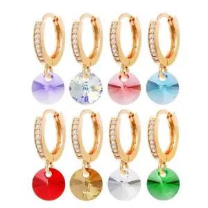 로즈골드귀걸이 스왈큐빅 원터치귀걸이 Gold-pin 골드 14K