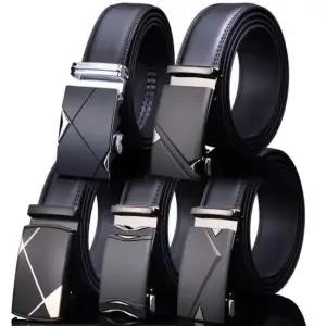 정장벨트선물 엘마운틴 남자 가죽 벨트 허리띠 정장 자동 버클 혁대