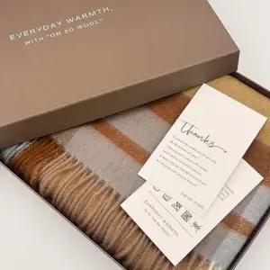 (선물포장) 오쏘울 머플러 울100% 체크목도리 차콜 WFG1TX1