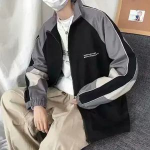 여성 간절기 얇은 배색 바람막이 1P 봄가을 집업 점퍼