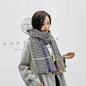 체크머플러 체크목도리 여성머플러 롱머플러 WFG4JCT