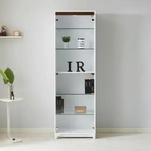 [롯데백화점]미아트 모던라인 꼬아망 6단 600 유리 장식장 진열장