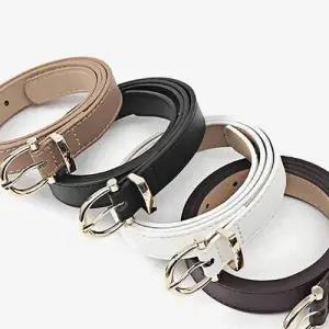 4개 여성가죽벨트 원피스벨트 슬림벨트 코트벨트 WFG5AWC