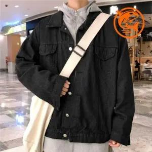 남성 기본 데님 청자켓 캐주얼 아우터 블루와 블랙 봄가을 필수 아이템