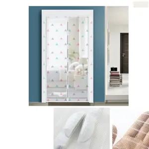 90x210cm 자석 여닫이 현관 문 모기장 방문 도어 모기 그물망 방충망