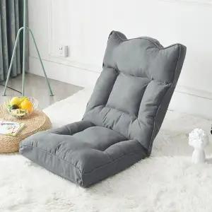 [굿즈트리](주문제작)(리벨리) 크라운 각도조절 1인용 좌식소파 (다크그레이)