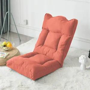 [굿즈트리](주문제작)(리벨리) 크라운 각도조절 1인용 좌식소파 (오렌지)