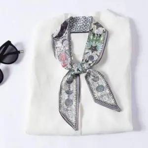 ( )여성봄스카프 프린 양면 스카프 타이 여름스카프 봄스카프 머플러 실크스카프 타이스카프