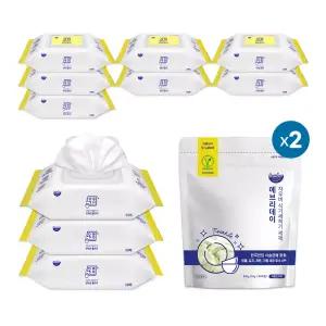 자우버 주방 다용도클리너 50매입 10개+에브리데이 식기세척기 세제 60개입 2개